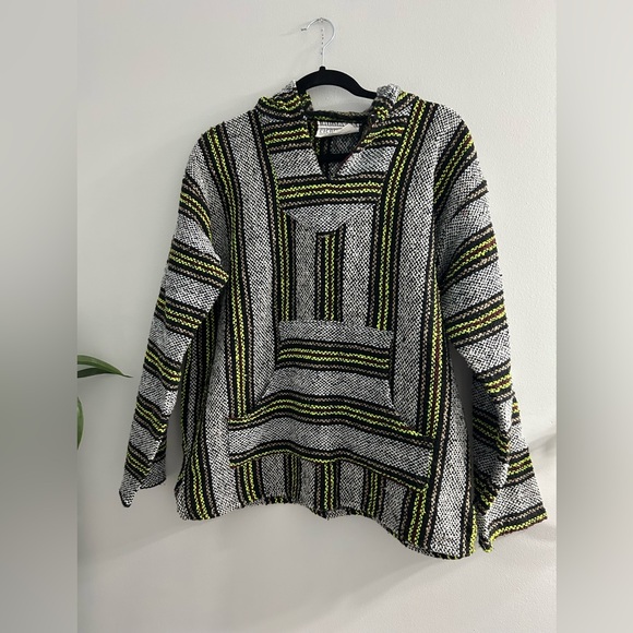 Other - Striped Baja Jacket Hoodie Drug Rug Mexico Blanket sweater